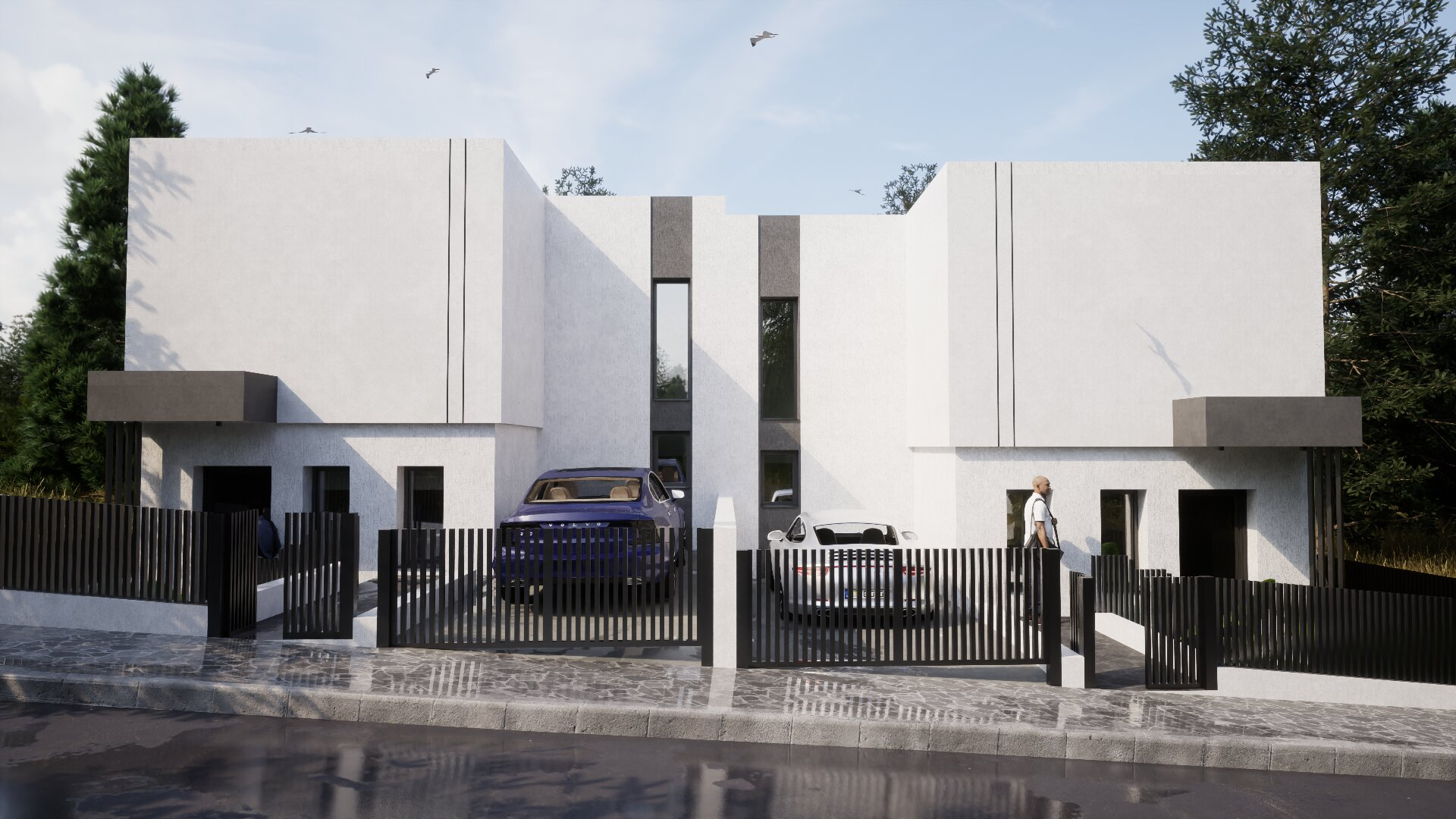 Front elevation architectural visualisation of the forthcoming VESTA LIVING residences on Plot 1260